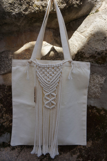 TOTE BAG NATURAL CON ADORNO NATURAL