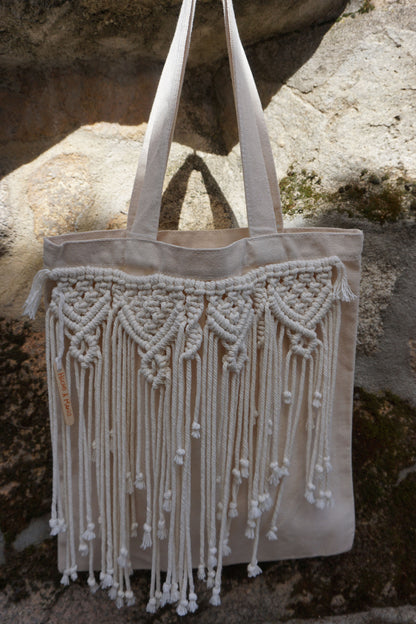 TOTE BAG NATURAL MACRAMÉ 4 ROMBOS